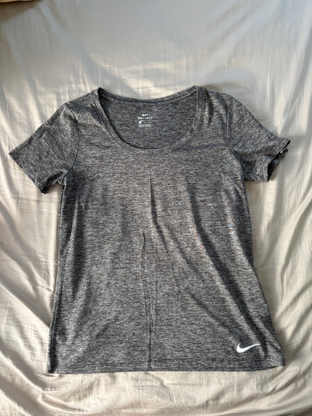 Nike Heather Gray Dri-FIT Scoop Neck Short Sleeve Tee